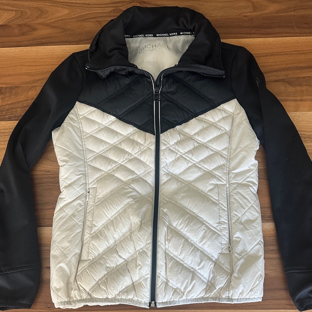 Michael Kors Black & White Puffer Jacket